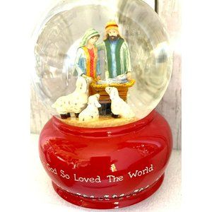 Snow Music Box Nativity Globe by DaySpring Christmas Decor